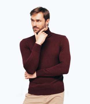 Luxury maroon sweater for Men